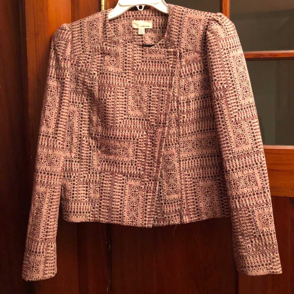 fitted patterned blazer